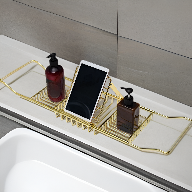 Soporte organizador multifuncional para bañera estilo nórdico de alta gama