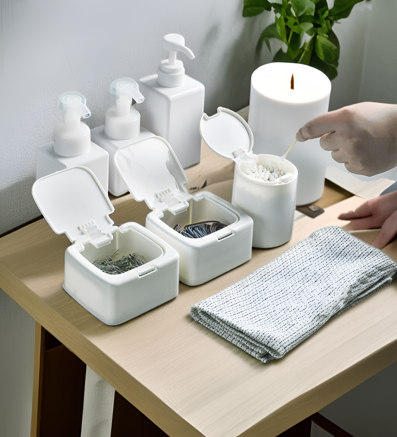 홈오피스 데스크 위 수납함 디테일