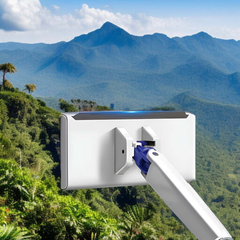 フロアワイパー 本体 1秒で着脱 ワンタッチモップ 2in1水切りワイパー 乾湿両用モップ 拭き掃除 雑巾ワイパー ベランダ 玄関 床 窓 フロア フローリング 掃除道具 使い捨てドライシート付き