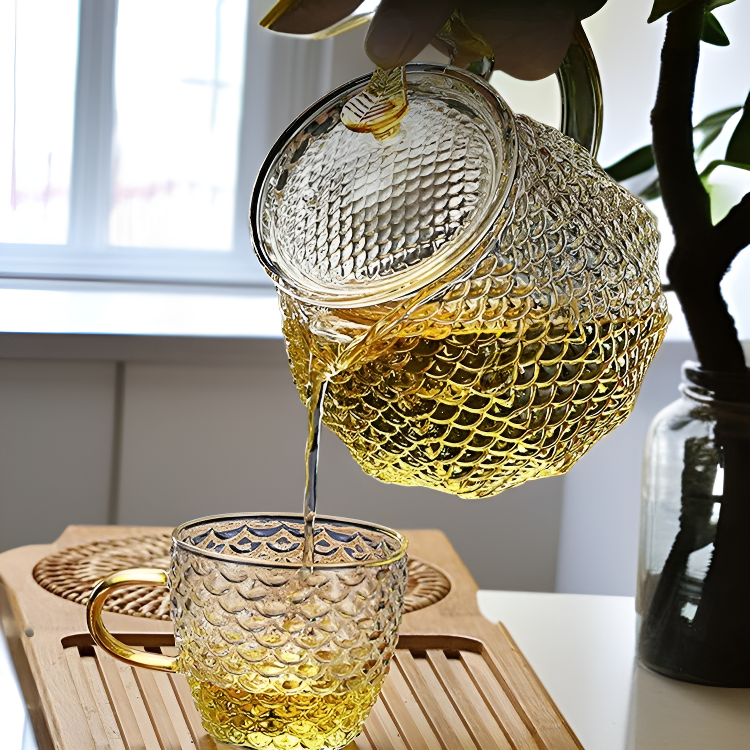 티포트 세트 - 고붕규산 내열 유리 티포트