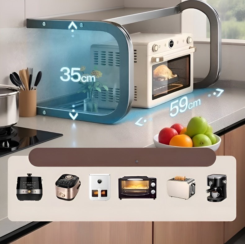 رف متعدد الاستخدامات لتوفير مساحة المطبخ