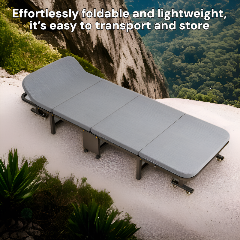 Outdoor wooden folding bed