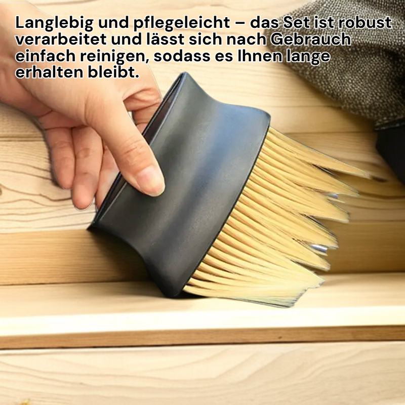 3-teiliges Bürstenset für die Fahrzeug-Innenreinigung