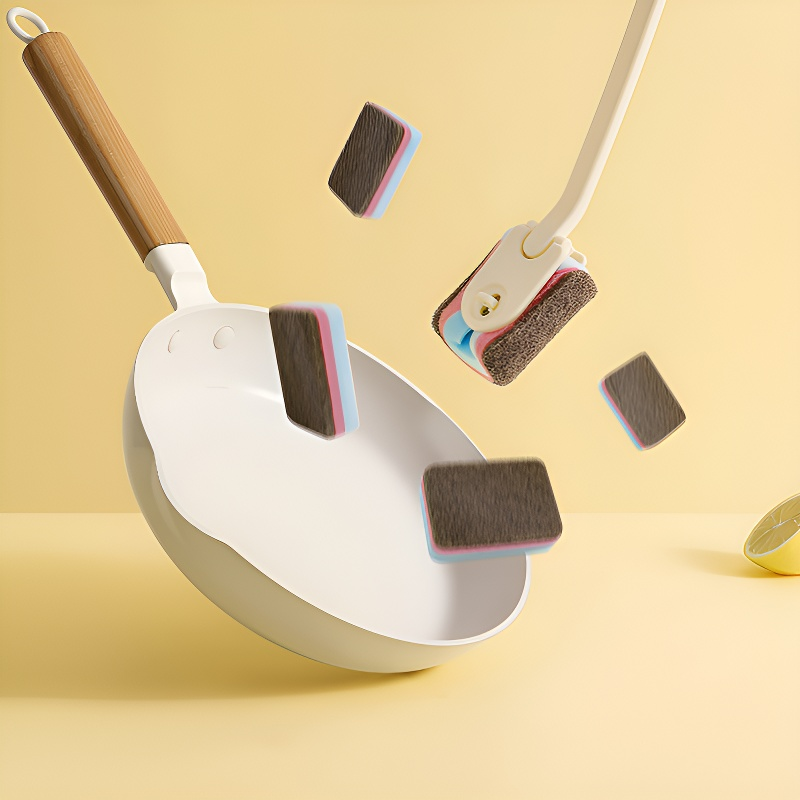  長柄清潔刷去污海綿擦廚房洗碗洗鍋刷