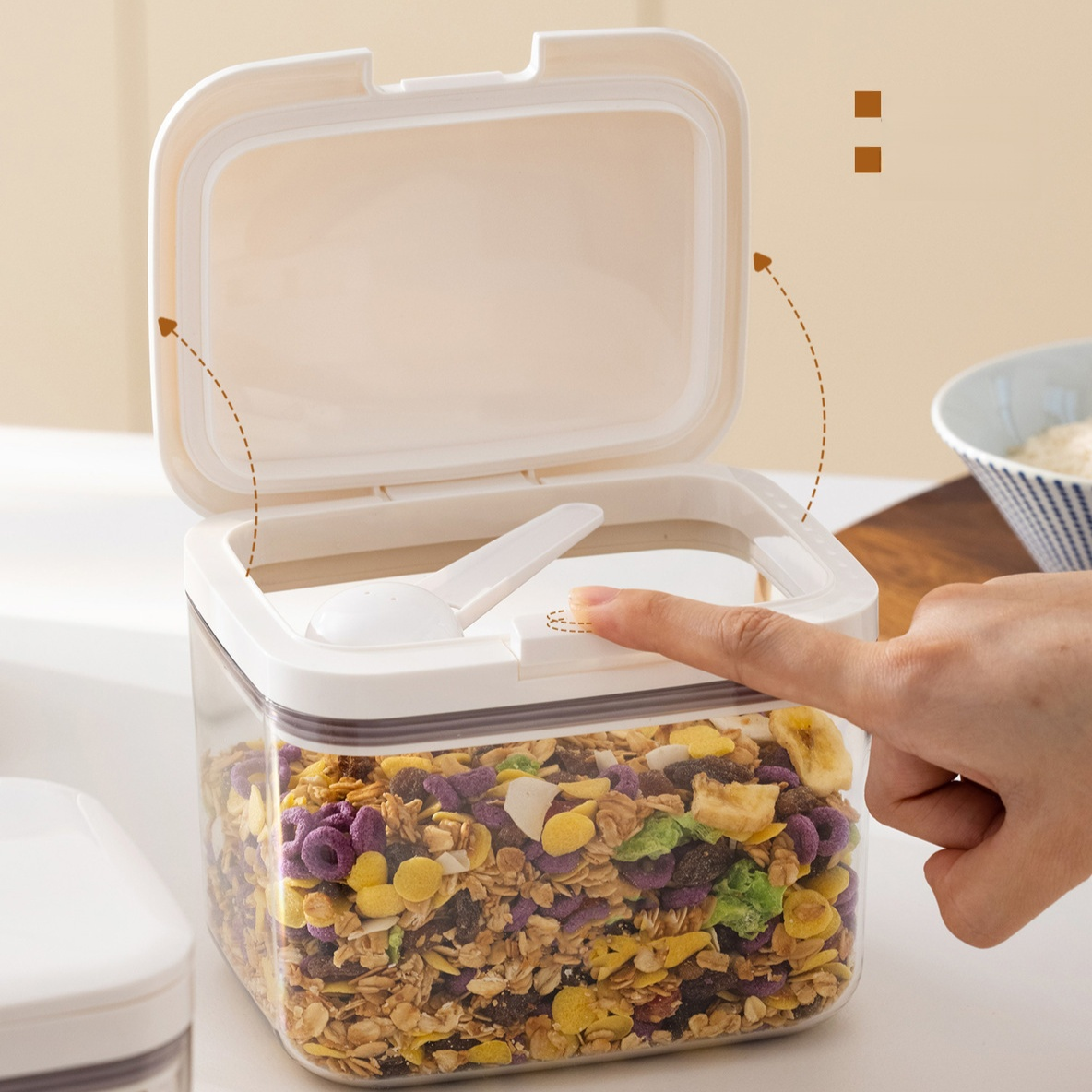 家庭用洗濯洗剤収納ボックス 密閉防湿