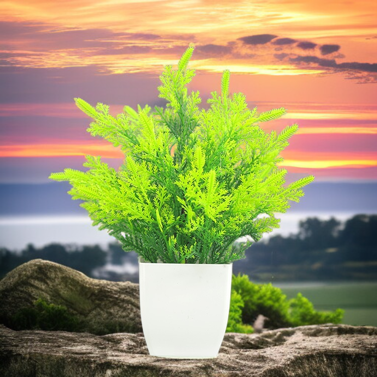 フェイクユーカリグリーン植木鉢付き