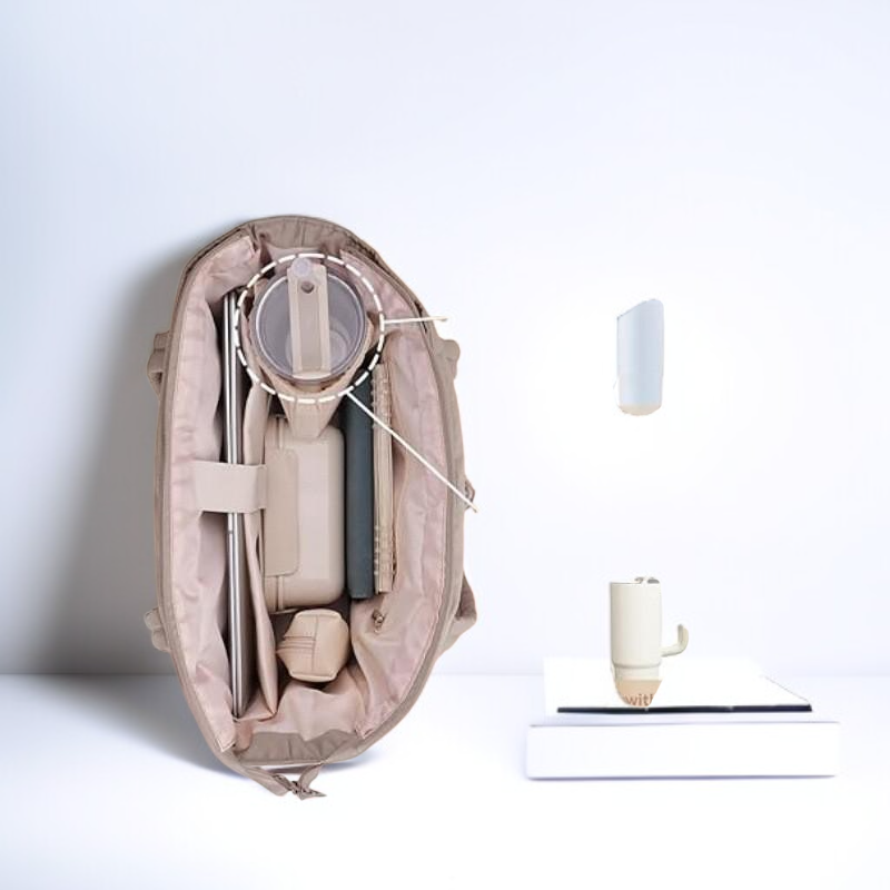 حقيبة تسوق مبطنة جديدة مع مقبض مريح