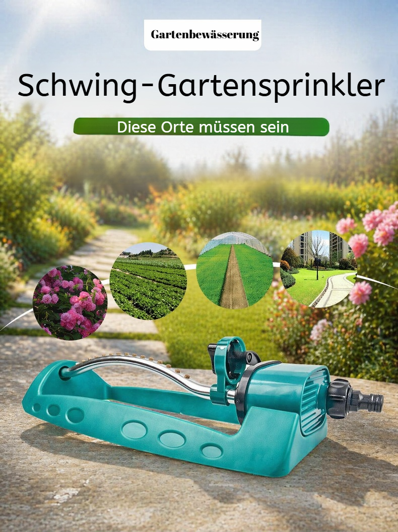180 Grad automatischer Schwenk-Sprinkler mit 19 Düsen in Aktion