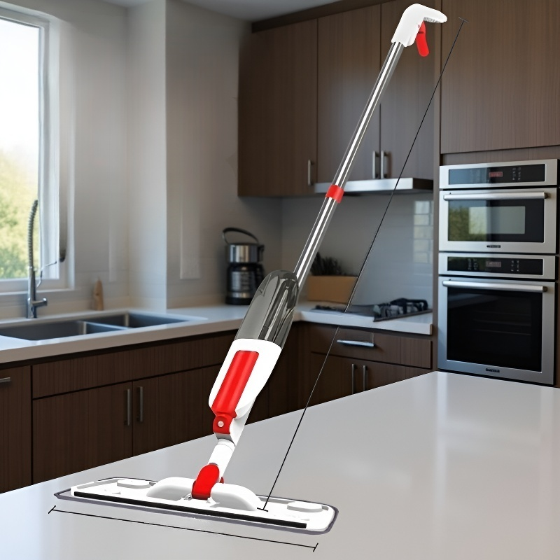 Mopa perezosa con spray, giratoria para hogar, panel grande, absorbe agua