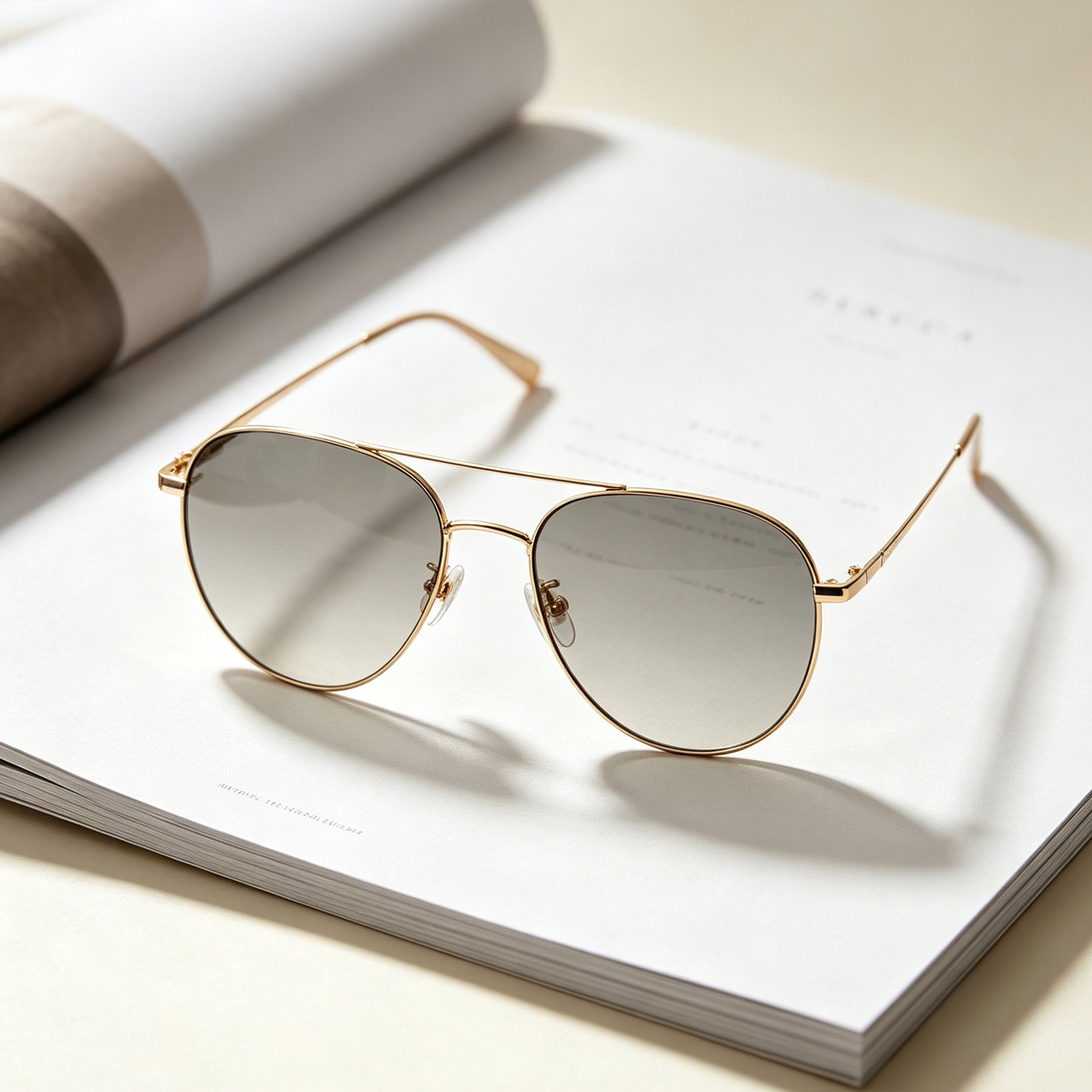 Trendy Gold Rim Sunglasses