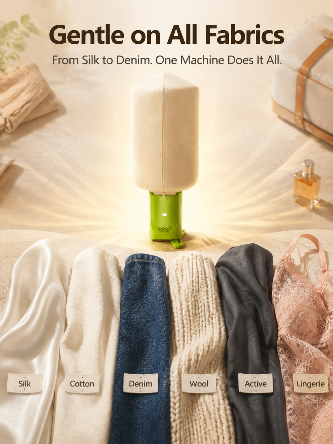 Small, foldable, portable clothes dryer; indoor drying; no installation required; 360° hot air funct