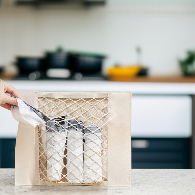 가정용 무타공 벽걸이형 쓰레기봉투 보관대