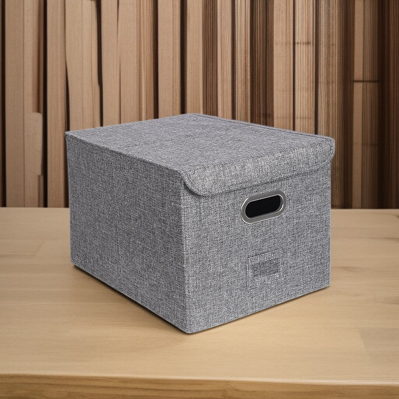 여러 색상의 면 린넨 보관함