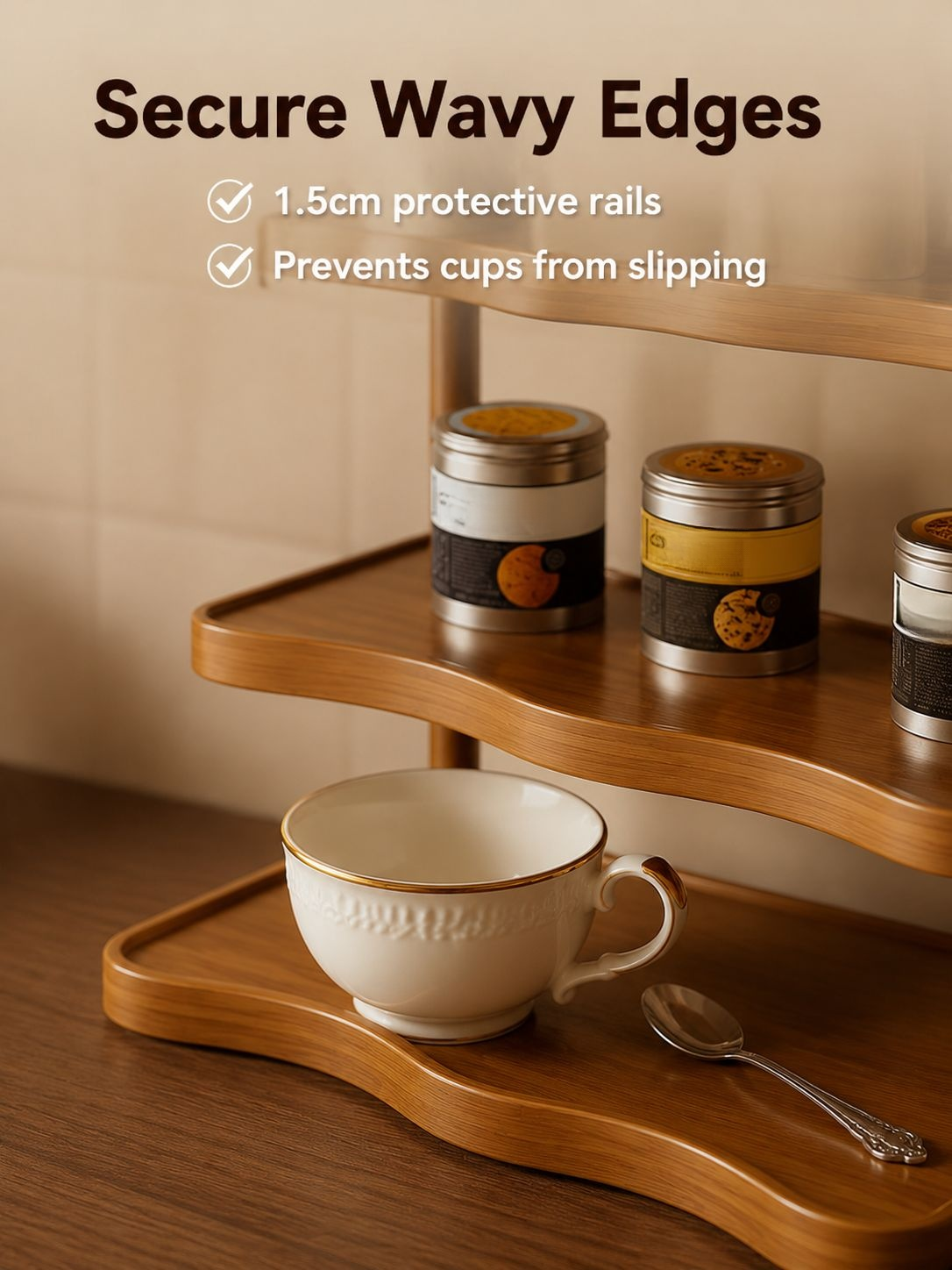 Space-saving mug storage solution for tabletop