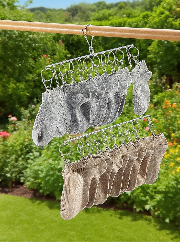 깔끔한 디자인의 스테인리스 옷걸이