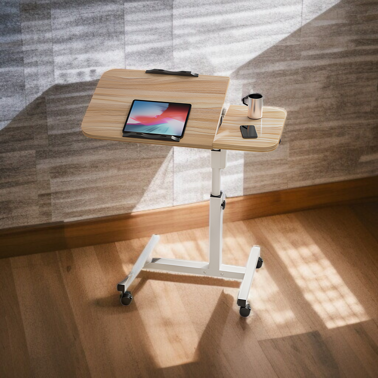 Folding computer table stand floor reading puzzle stand lazy easy lifting movable bedside table
