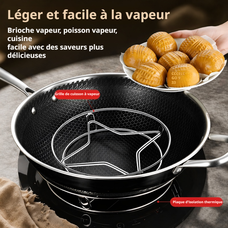 Grille vapeur en acier inoxydable résistant à la chaleur, support de casserole double usage