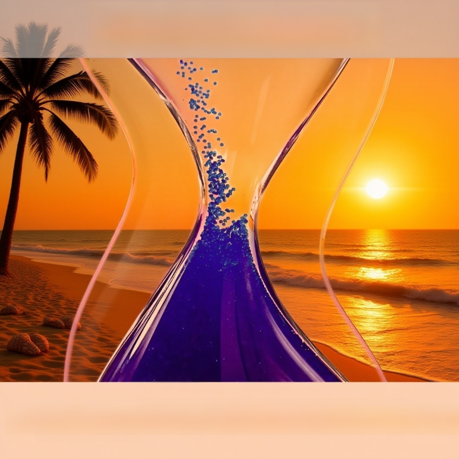 透明ケースに入った上昇する砂時計タイマーの詳細