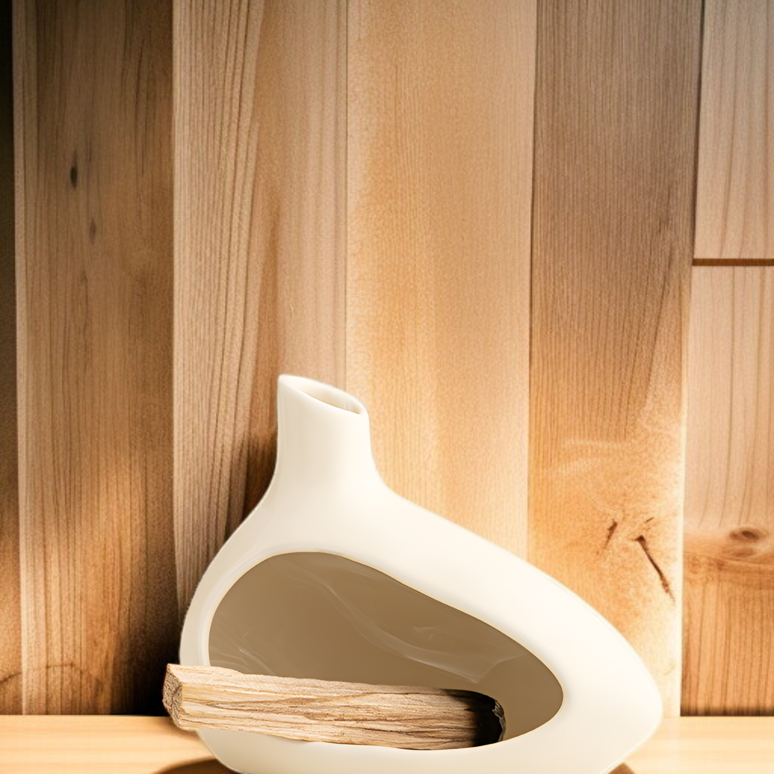 高品質セラミック素材の香炉台ディテール