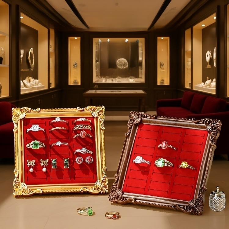 رف تخزين الاكسسوارات المعتق على شكل إطار الصورة