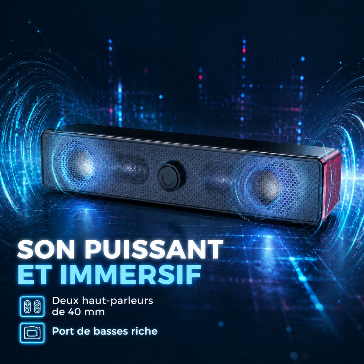 Enceinte subwoofer active filaire