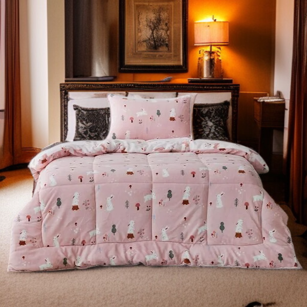 도톰 프린트 춘추 이불 겨울 이불 보온 스웨이드 이불솜 이불을 두껍게 하고 겨울 이불 보온 봄가을 이불