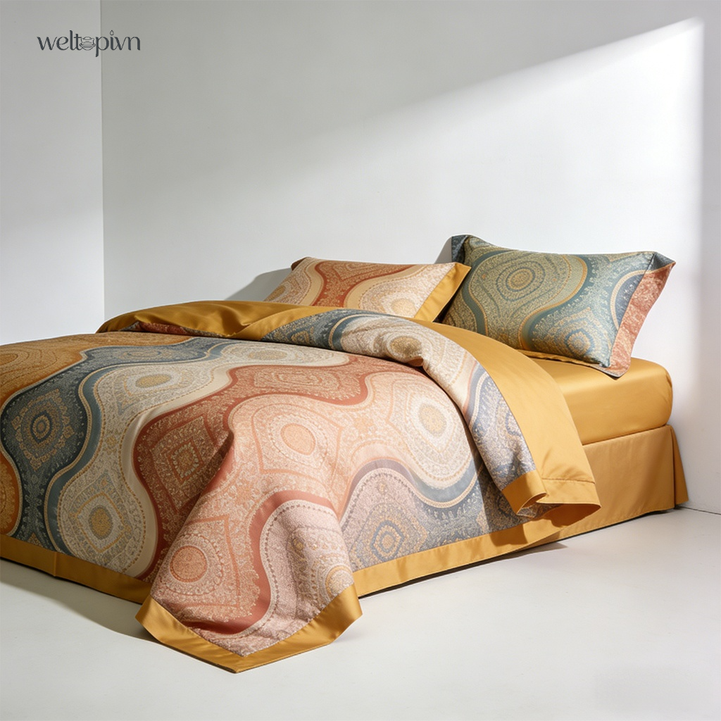 รายละเอียดผ้าฝ้ายแท้ในชุดเครื่องนอน