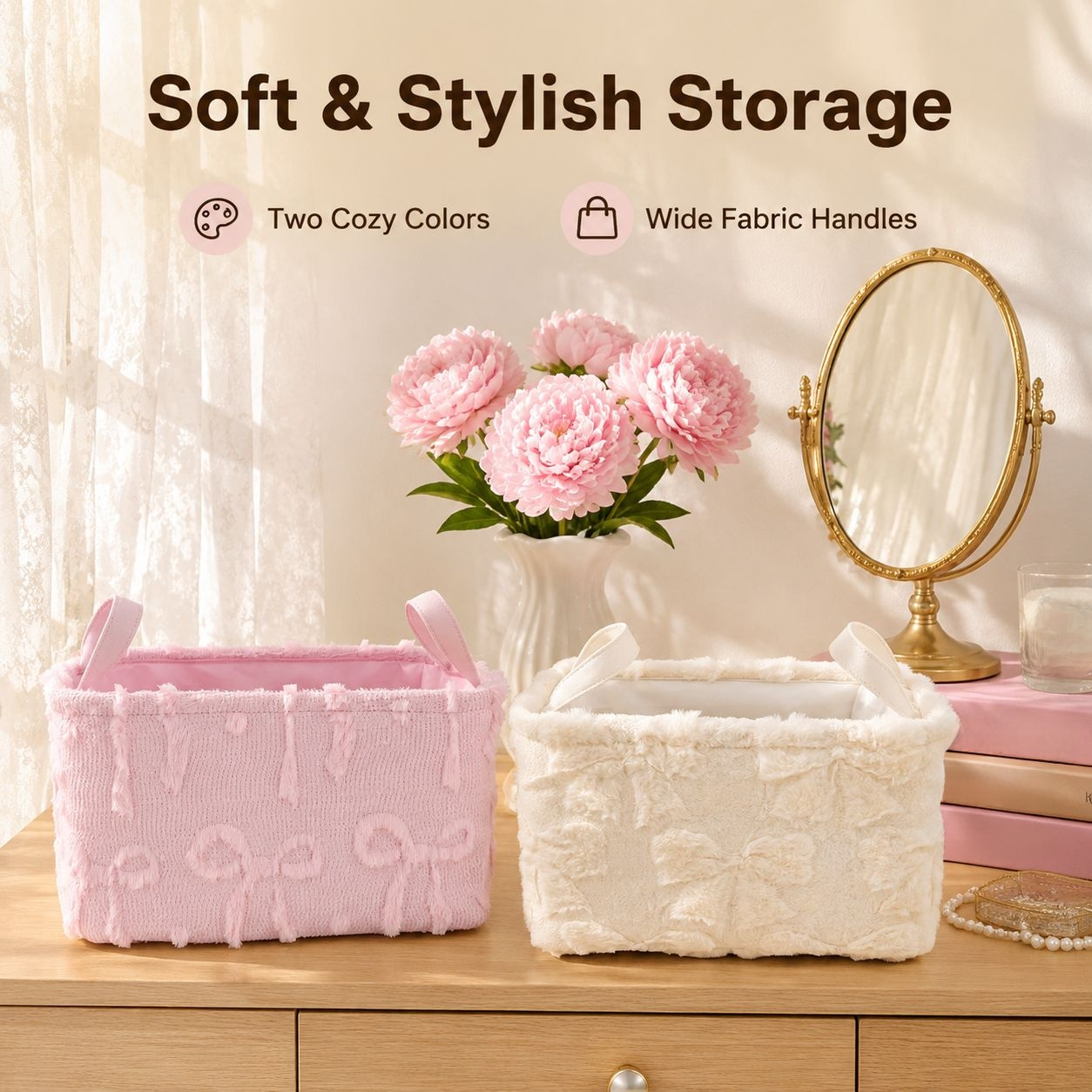 Soft Velvet Storage Basket