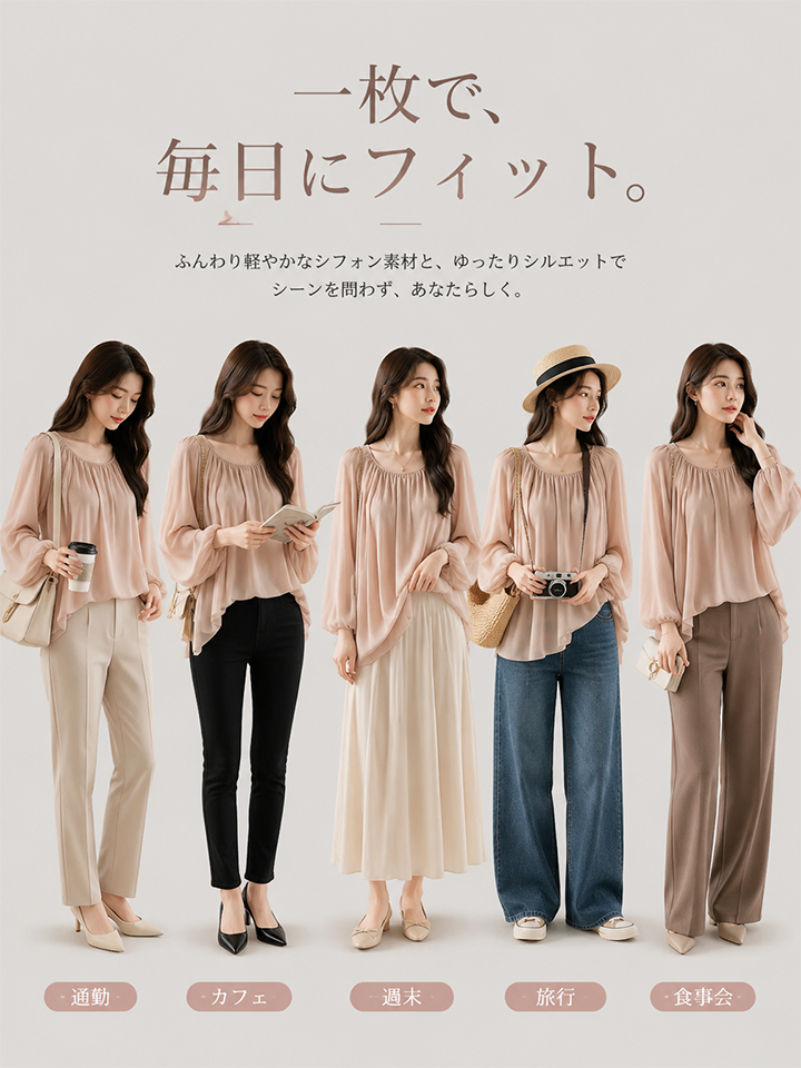 【2026秋新作】Monolly 秋映えトップス｜高見え・一枚でサマになる・秋の抜け感