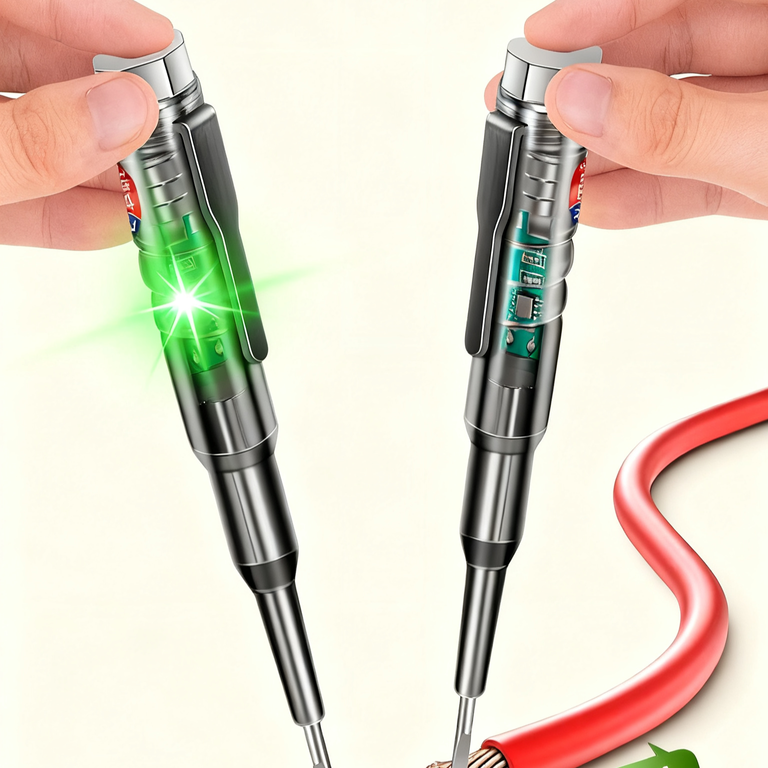 다용도 가정용 전기 감지 펜 - 민감 고광택 양손 검출 버저펜