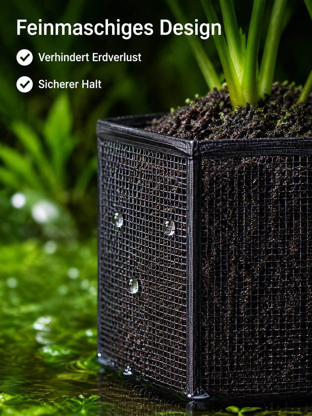 4er Set wiederverwendbare Netztöpfe für Wasserpflanzen, Teich und Wassergarten