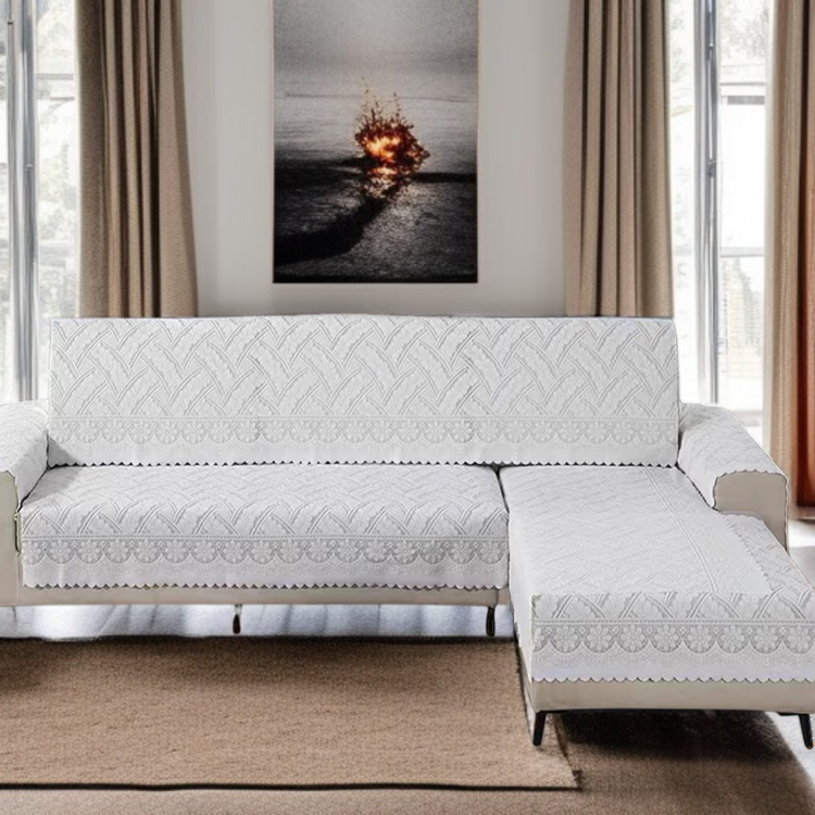 다용도 소파 커버 꽃봉오리 프린지 커버 타월 커팅 소파 커버