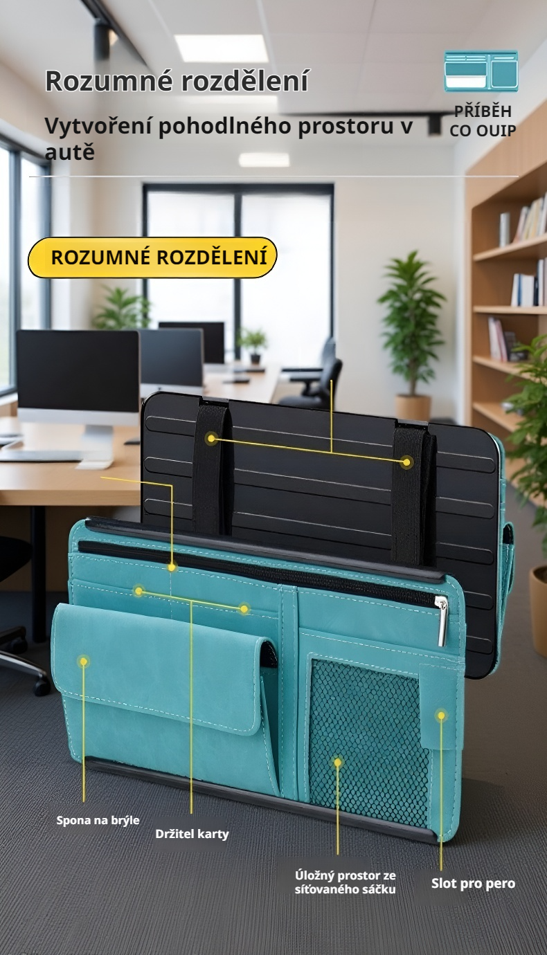 Praktický držák na brýle v autě