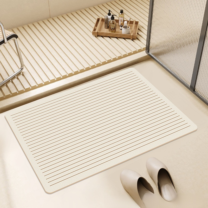 Cream Style Diatomaceous Earth Bathroom Mat