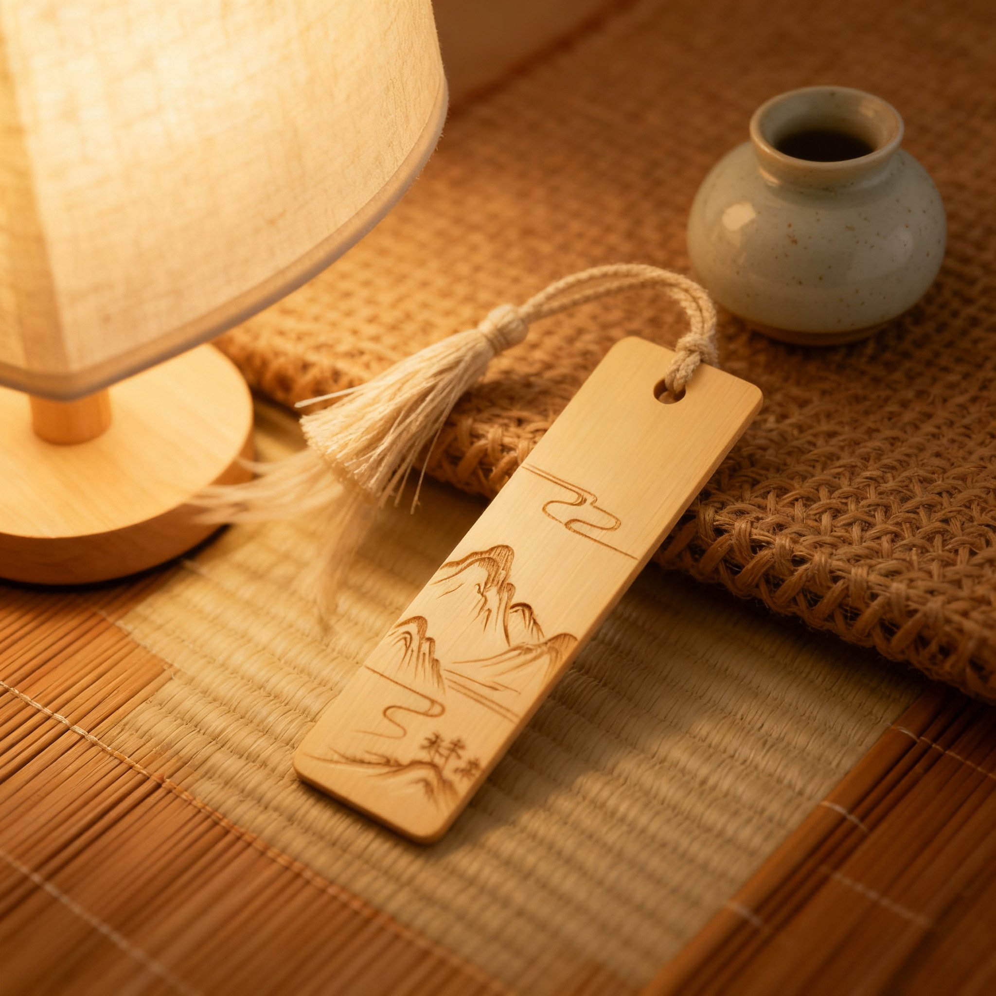 ดีไซน์ที่คั่นหนังสือไม้ไผ่แบบเรียบหรู