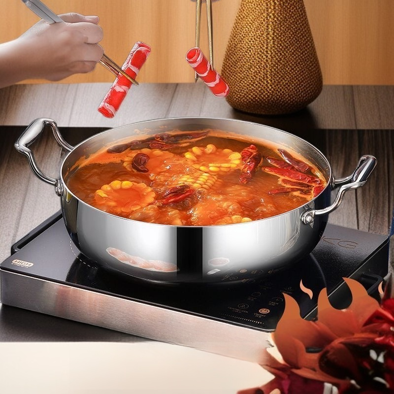 Thickened 316 Stainless Steel Double-Handle Soup Pot