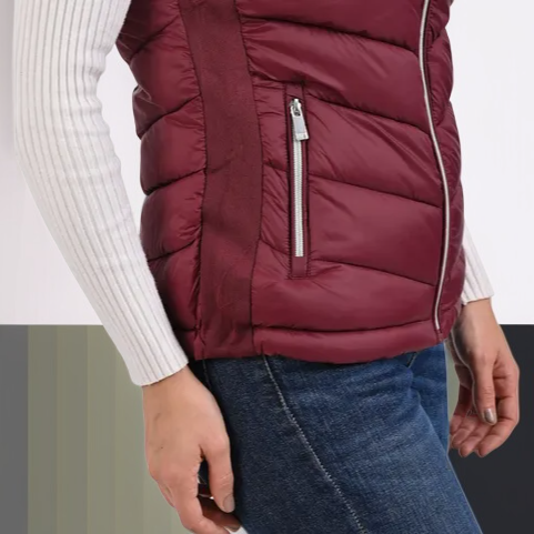 스탠딩 칼라 다운 베스트 조끼 두꺼워진 레저 스탠딩 칼라 짧은 섹션