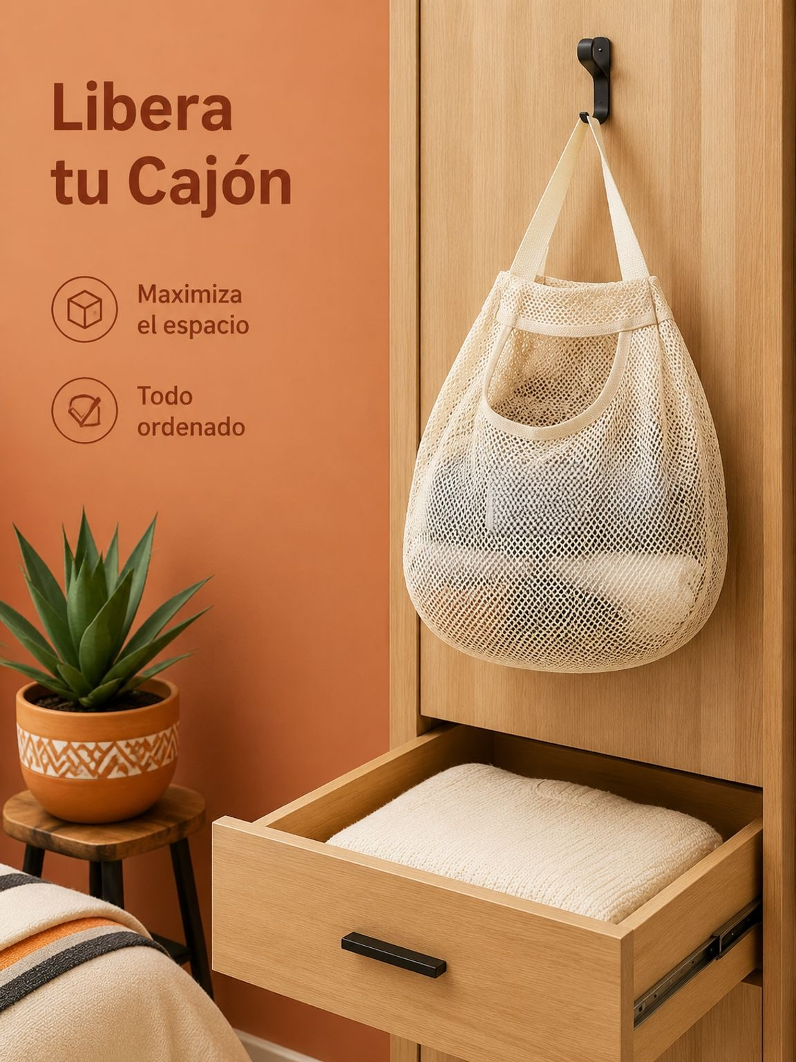 Bolsa colgante de almacenamiento para calcetines estilo japonés