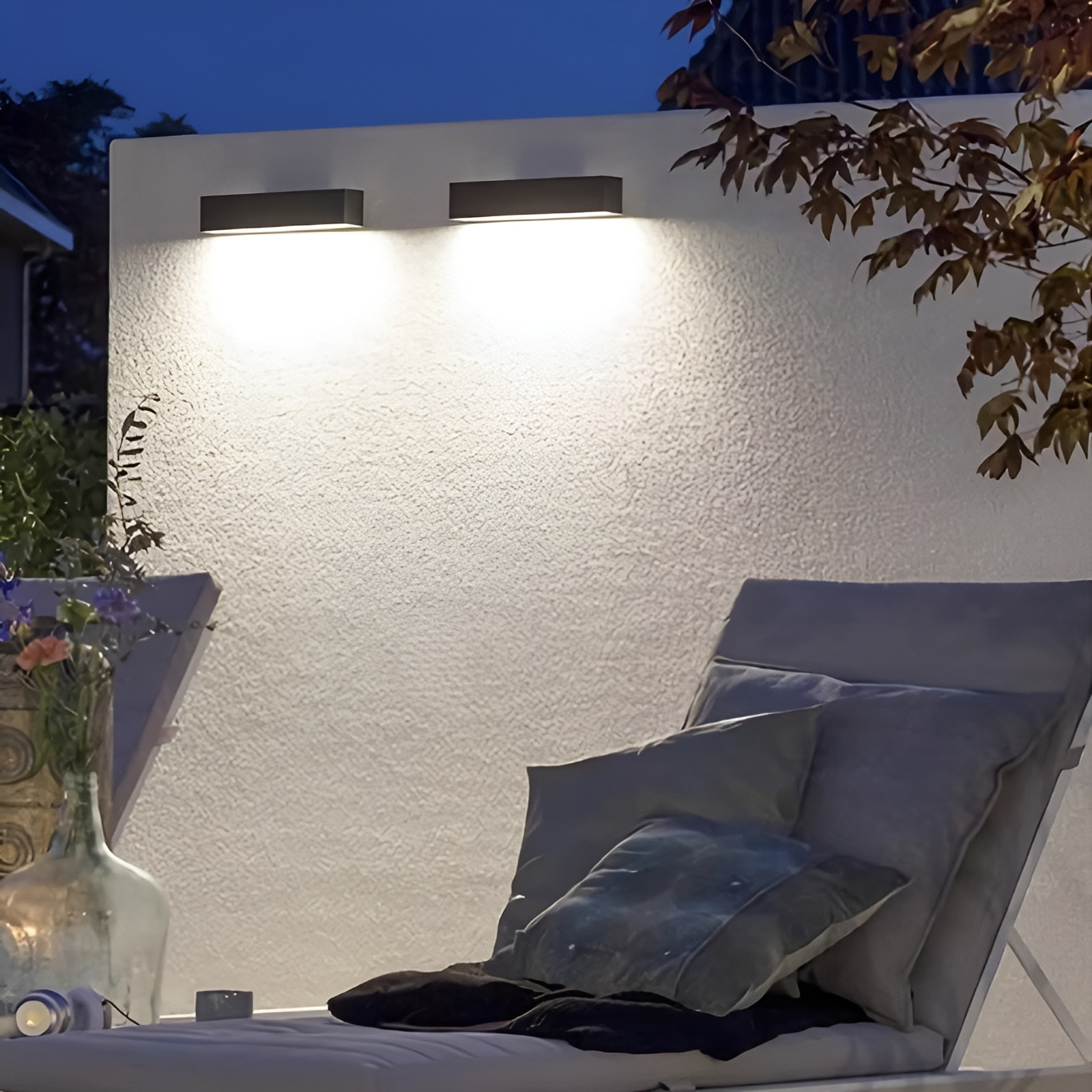  Luz de pared solar para exteriores 