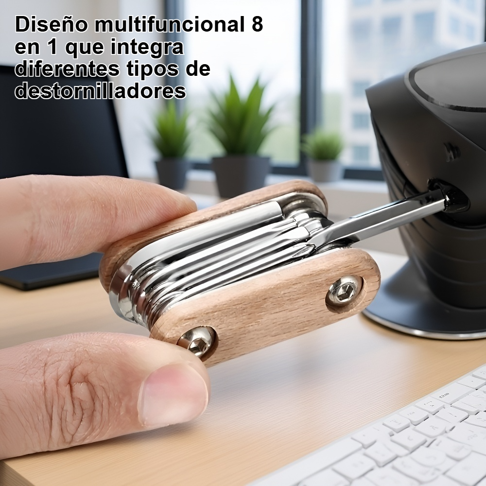 Destornillador plegable 8 en 1