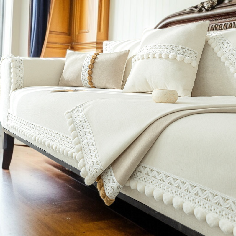 럭셔리 소파 패드 커버 미끄럼 방지 방석 패브릭 백 커버 셰닐 패브릭 소파 방석