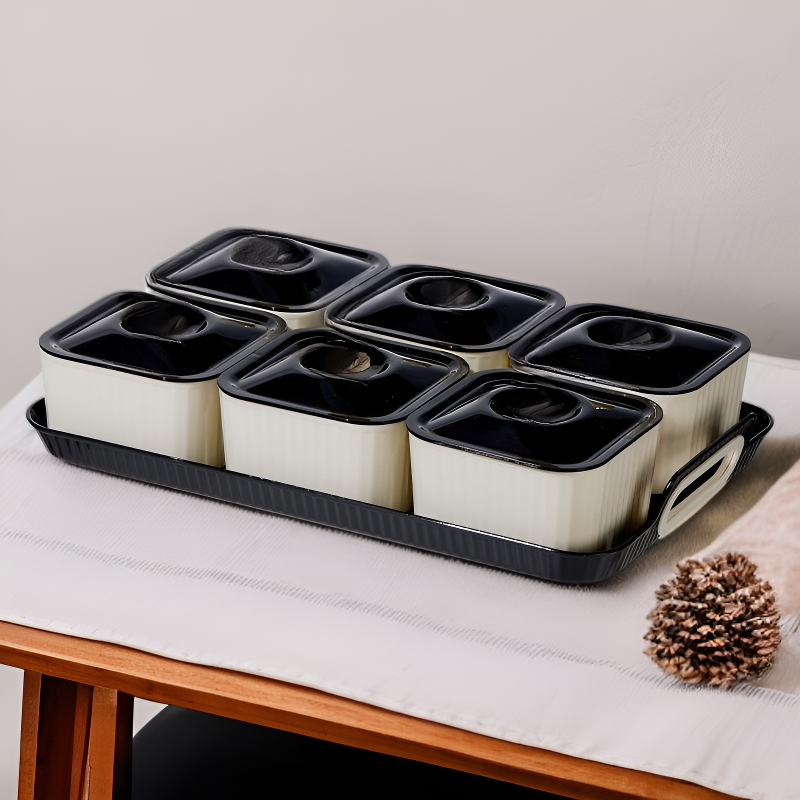 帶蓋密封多功能水果糖果收納盒家用托盤