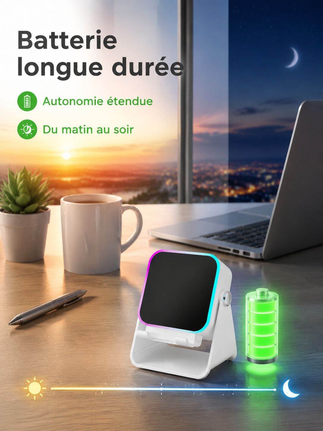 Support de téléphone avec enceinte Bluetooth 2-en-1