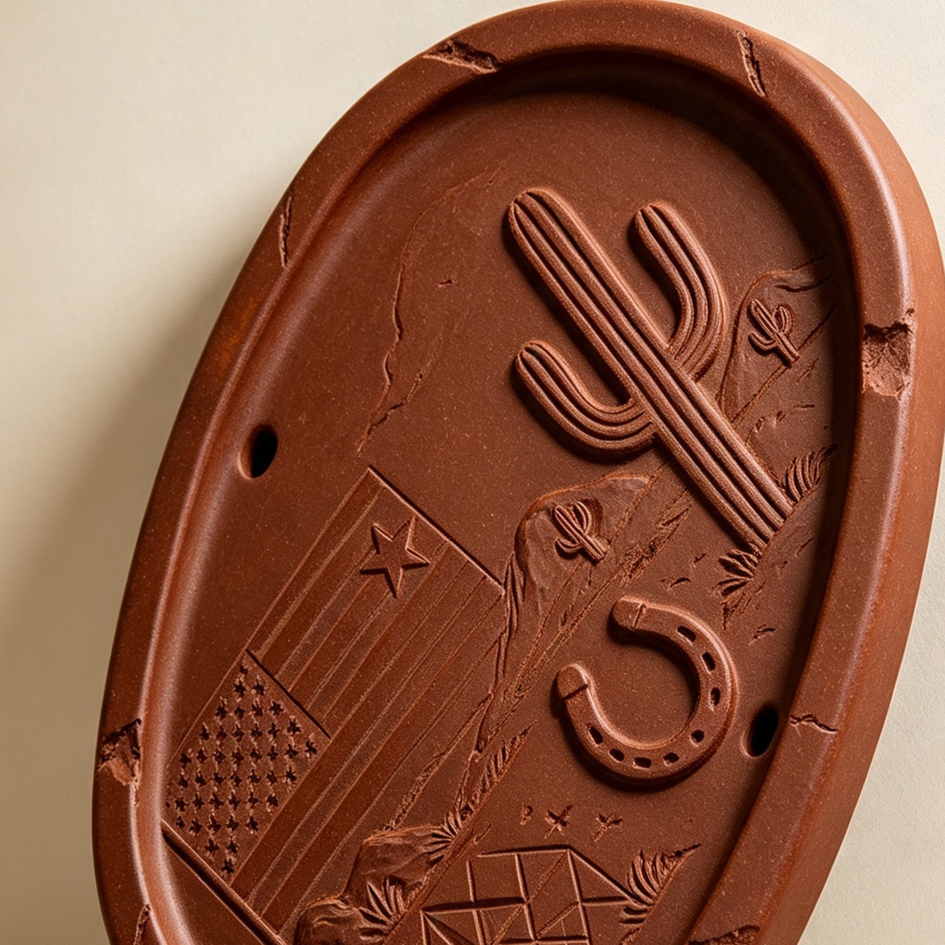 Close-up of the Desert Purple Clay Tea Tray texture