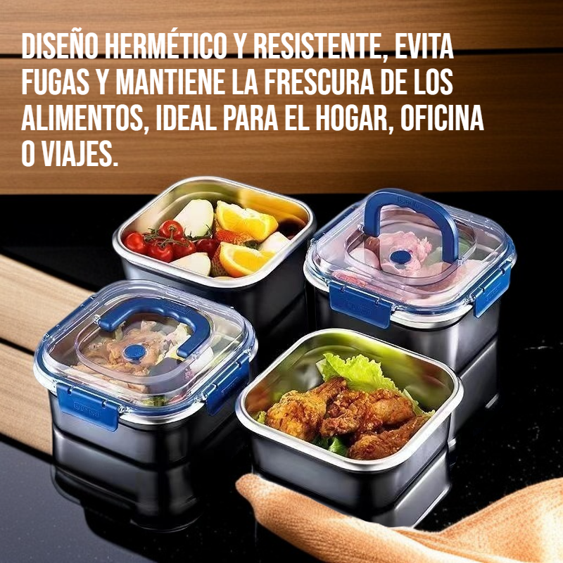 Contenedor de almacenamiento de alimentos de acero inoxidable