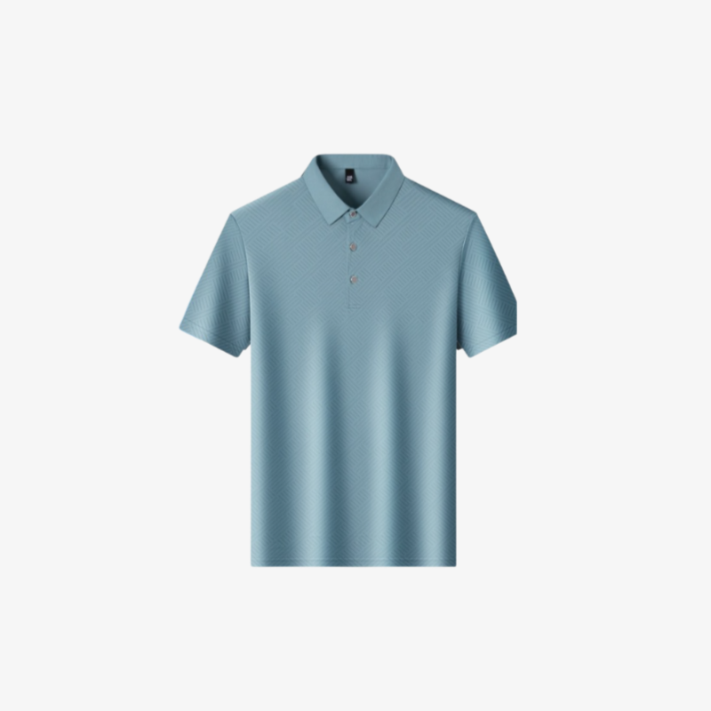 남자 아이스 실크 반팔 여름 아빠룩 캐주얼 상의 스킨 터틀넥 반팔 티셔츠 시원한 느낌 중장년 상의