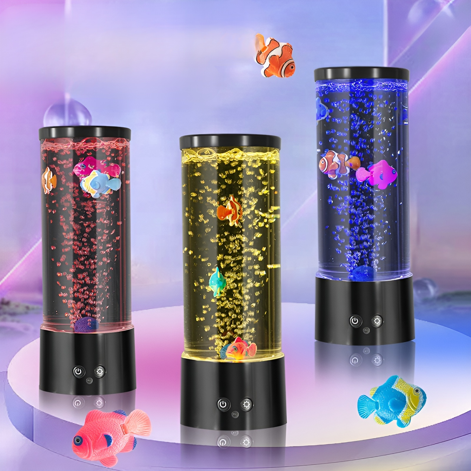 バブルフィッシュ型LED高輝度USBナイトライト