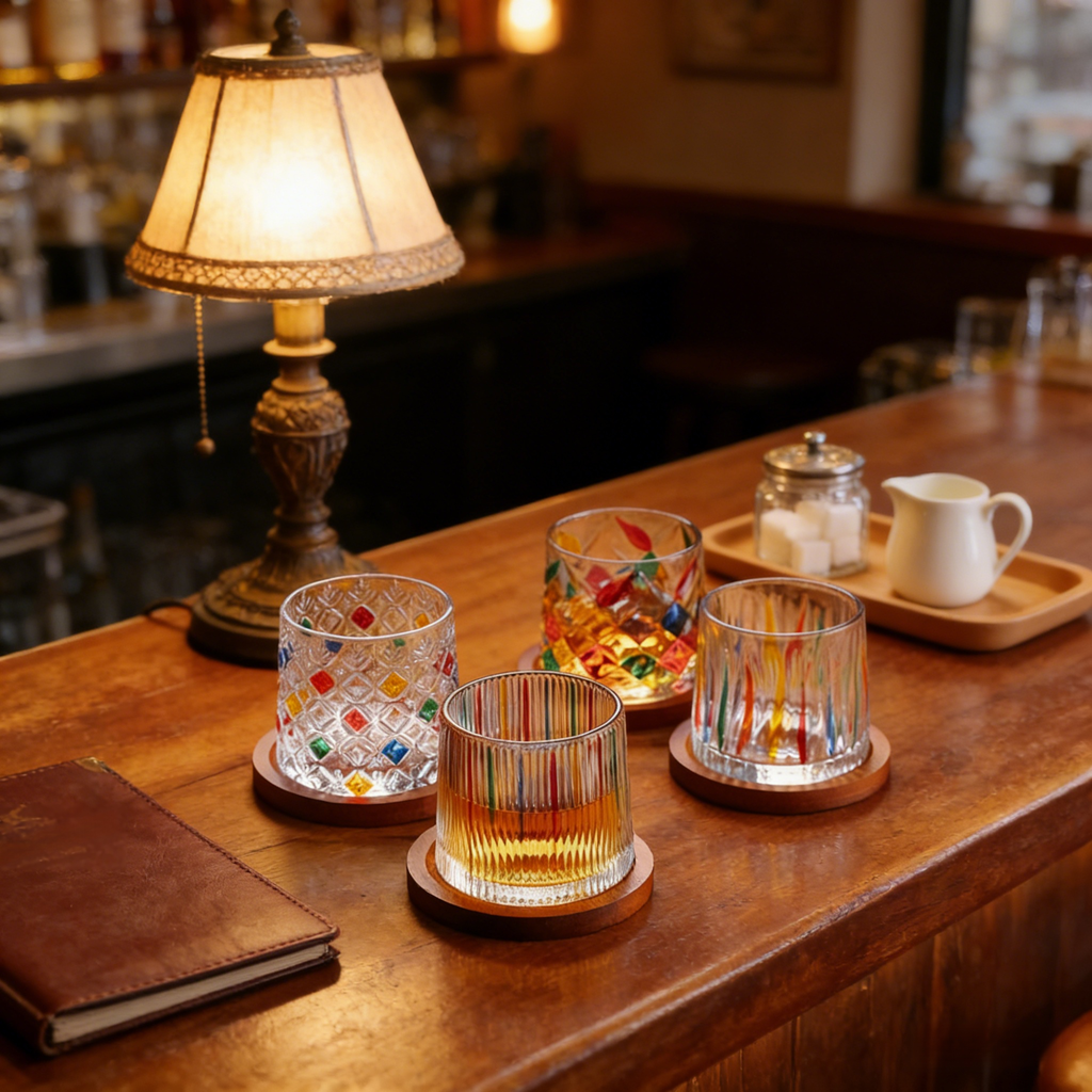 彩色手繪玻璃杯