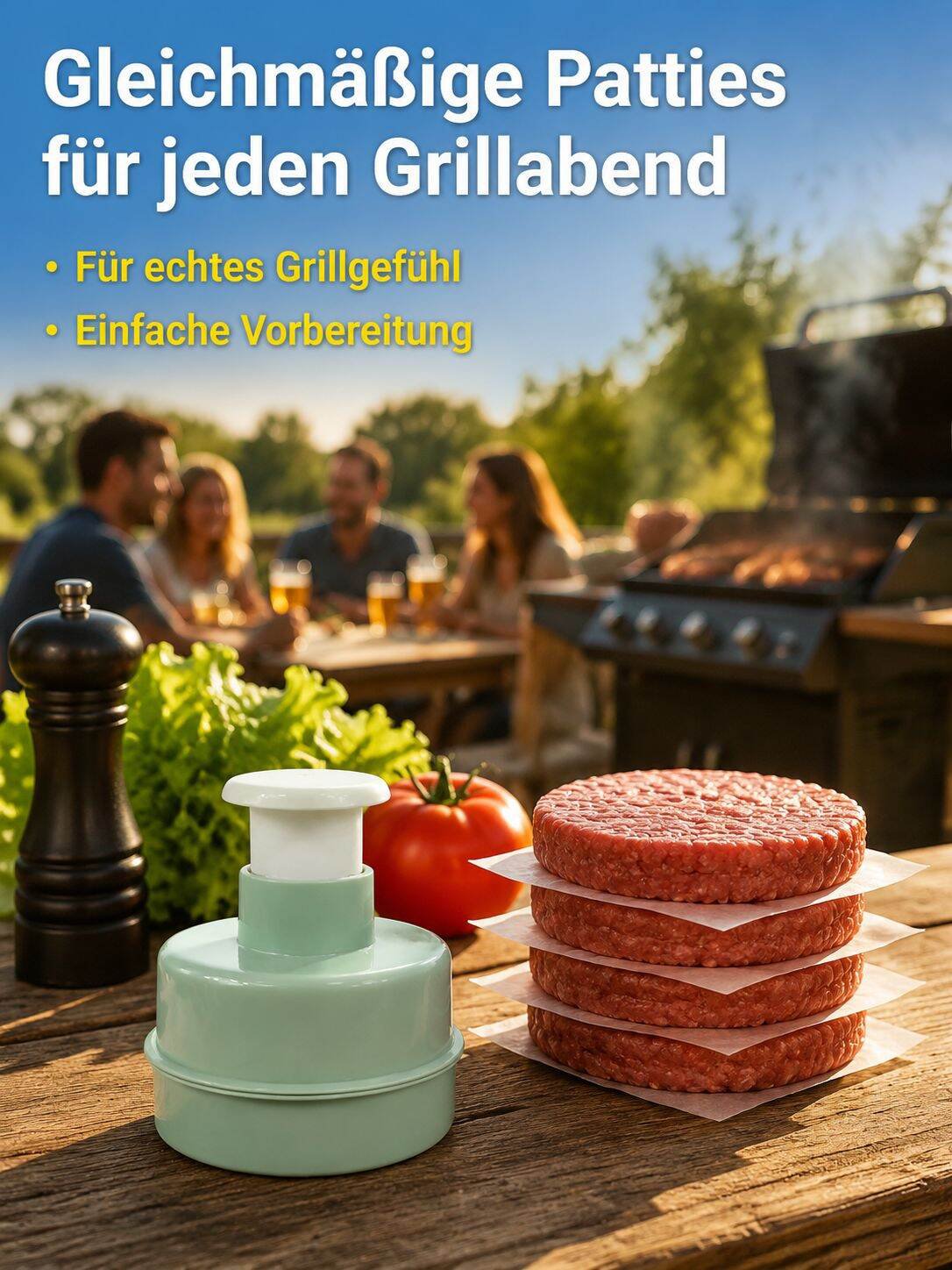  Automatische Feder-Rückstoß Fleischpresse Rund