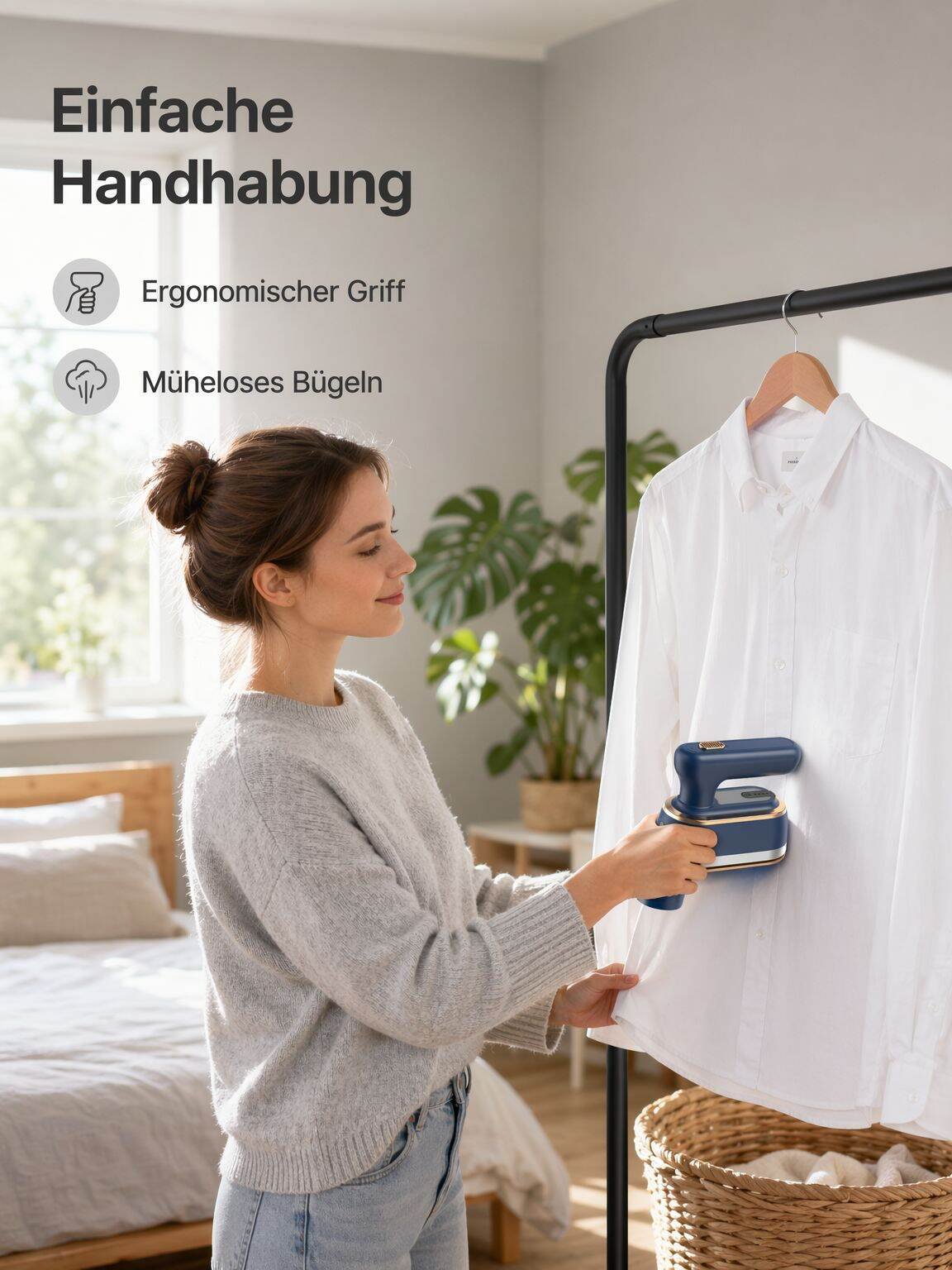 Handbügelmaschine zum Aufhängen Handdampfbügeleisen Haushaltsdampfbügeleisen Hochleistungs-faltbare 